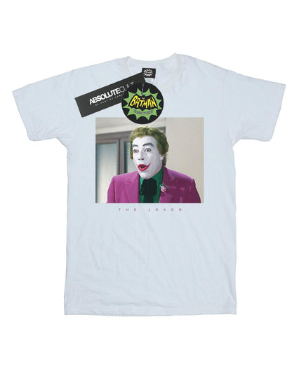 White - Front - DC Comics Girls Batman TV Series Joker Photograph Cotton T-Shirt
