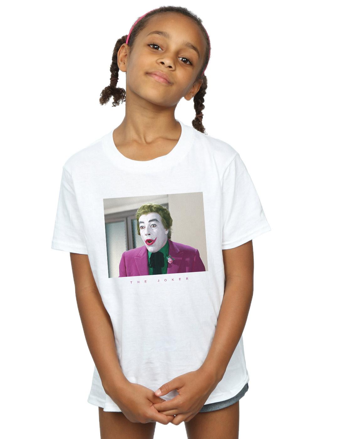 White - Back - DC Comics Girls Batman TV Series Joker Photograph Cotton T-Shirt
