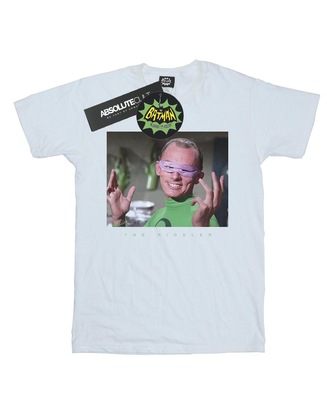 White - Front - DC Comics Girls Batman TV Series The Riddler Photgraph Cotton T-Shirt