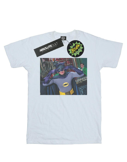 White - Front - DC Comics Girls Batman TV Series Batdance Photo Cotton T-Shirt