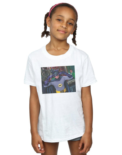 White - Back - DC Comics Girls Batman TV Series Batdance Photo Cotton T-Shirt