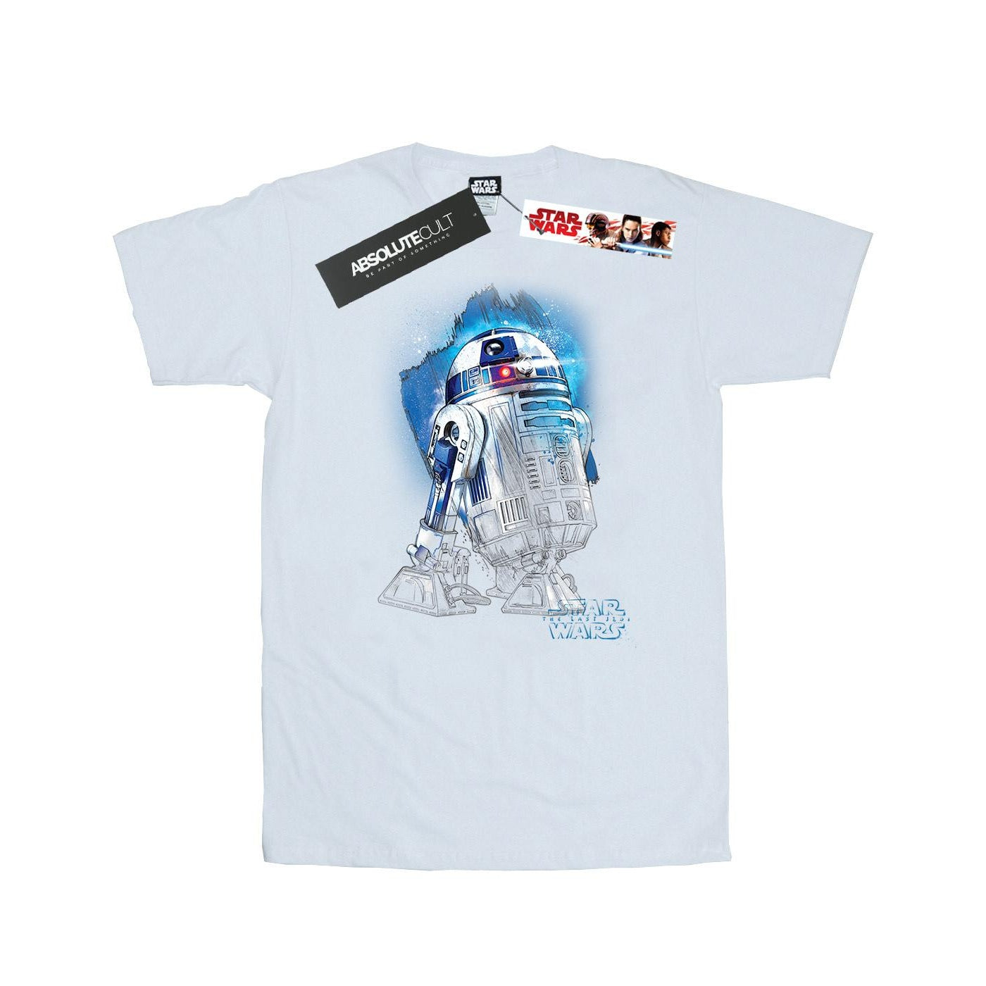 White - Front - Star Wars: The Last Jedi Mens R2-D2 Brushed Cotton T-Shirt