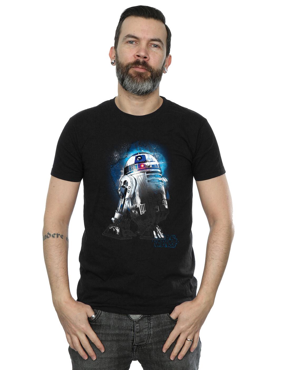 Black - Lifestyle - Star Wars: The Last Jedi Mens R2-D2 Brushed Cotton T-Shirt