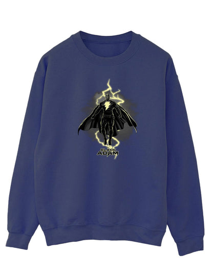 Navy Blue - Front - DC Comics Mens Black Adam Hovering Bolt Cotton Sweatshirt