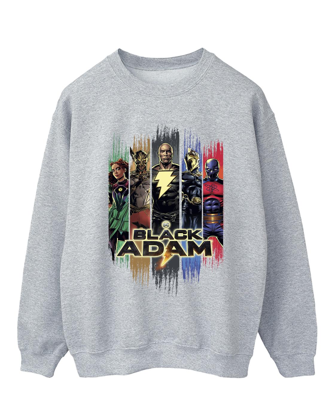 Sports Grey - Front - DC Comics Mens Black Adam JSA Complete Group Cotton Sweatshirt