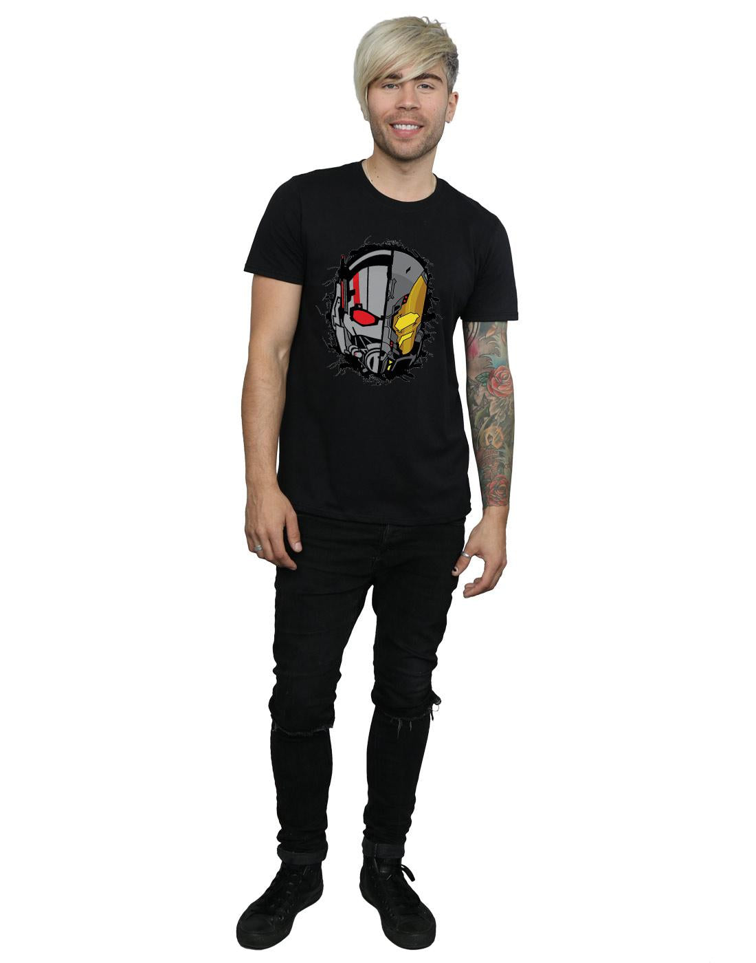 Black - Lifestyle - Marvel Mens Ant-Man Split Helmet T-Shirt
