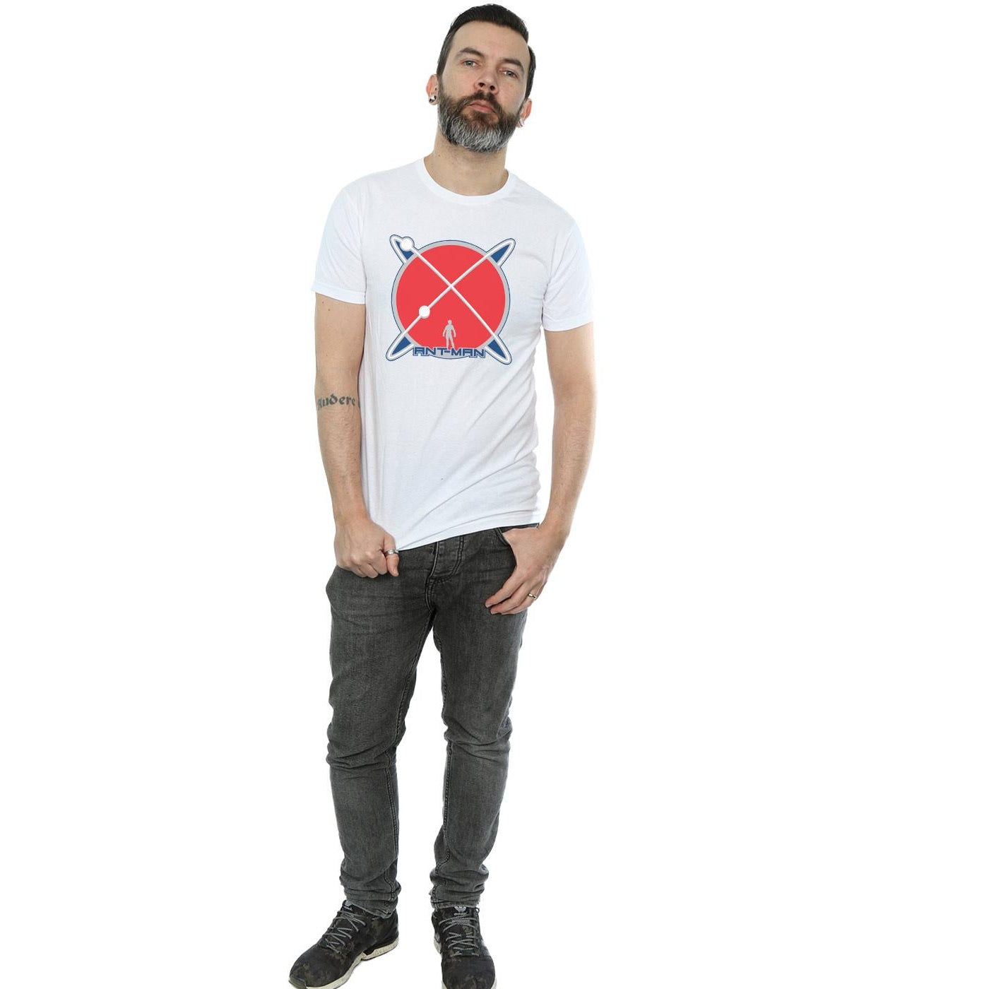 White - Lifestyle - Marvel Mens Ant-Man Planet Logo T-Shirt