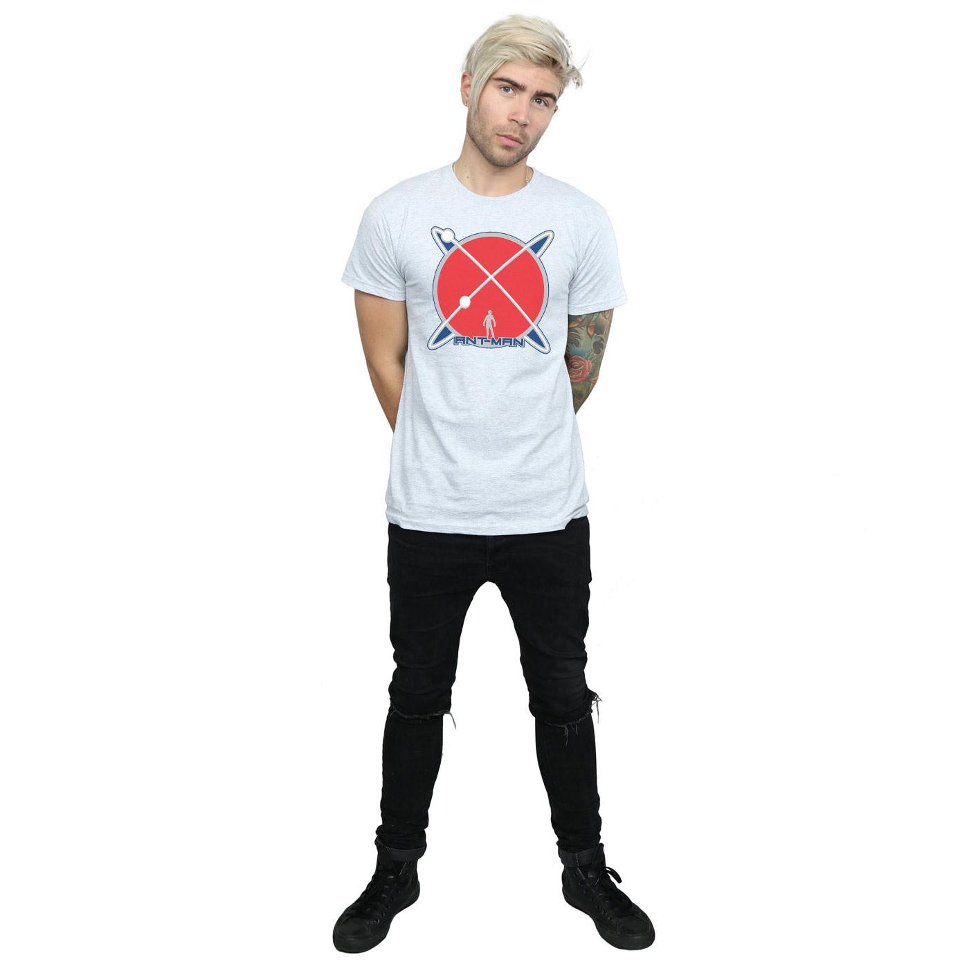 Sports Grey - Lifestyle - Marvel Mens Ant-Man Planet Logo T-Shirt
