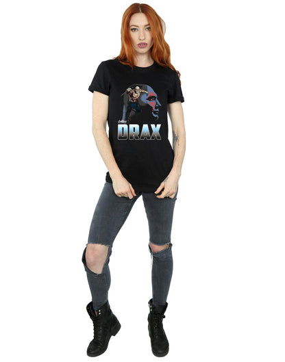 Black - Lifestyle - Marvel Womens-Ladies Avengers Infinity War Drax Character Cotton Boyfriend T-Shirt