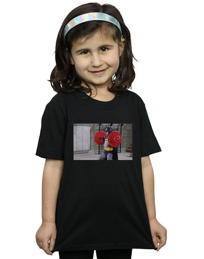 Black - Back - DC Comics Girls Batman TV Series Bat Gains Cotton T-Shirt