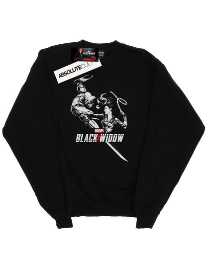 Black - Front - Marvel Mens Black Widow Movie Taskmaster Battle Cotton Sweatshirt