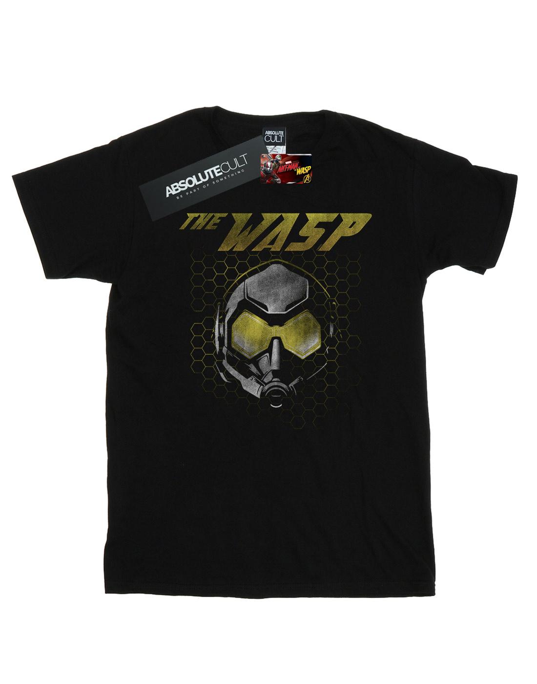Black - Front - Marvel Mens Ant-Man And The Wasp Hope Mask Hexagon T-Shirt