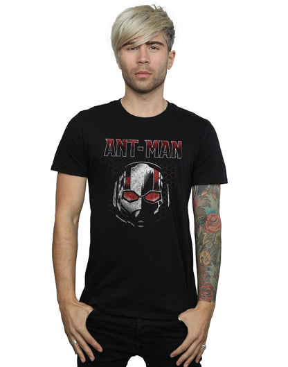 Black - Back - Marvel Mens Ant-Man And The Wasp Scott Mask Hexagon T-Shirt