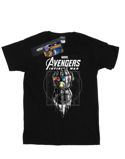 Black - Front - Marvel Womens-Ladies Avengers Infinity War Gauntlet Cotton Boyfriend T-Shirt
