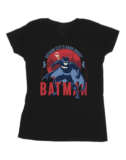 Black - Front - DC Comics Womens-Ladies Batman Gotham City Cotton T-Shirt