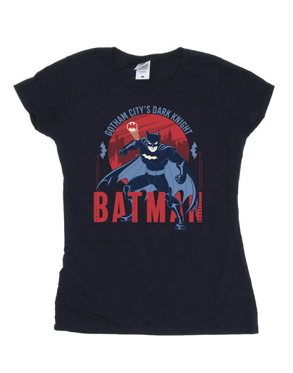 Navy Blue - Front - DC Comics Womens-Ladies Batman Gotham City Cotton T-Shirt