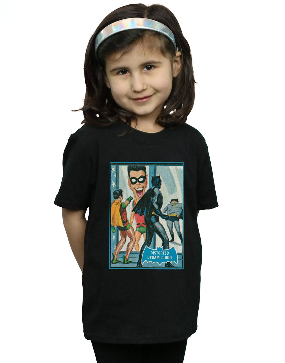 Black - Back - DC Comics Girls Batman TV Series Dynamic Duo Cotton T-Shirt