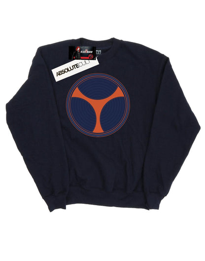 Navy Blue - Front - Marvel Mens Black Widow Movie Taskmaster Distressed Shield Cotton Sweatshirt