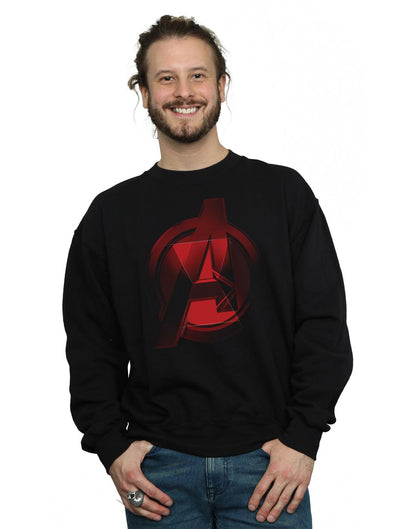 Black - Back - Marvel Mens Black Widow Movie Avengers Logo Cotton Sweatshirt