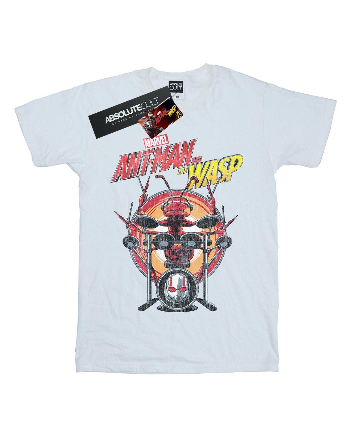 White - Front - Marvel Mens Ant-Man And The Wasp Drummer Ant T-Shirt