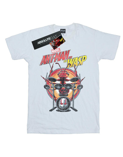 White - Front - Marvel Mens Ant-Man And The Wasp Drummer Ant T-Shirt
