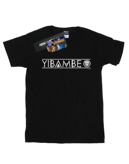 Black - Front - Marvel Womens-Ladies Avengers Infinity War Black Panther Yibambe Cotton Boyfriend T-Shirt