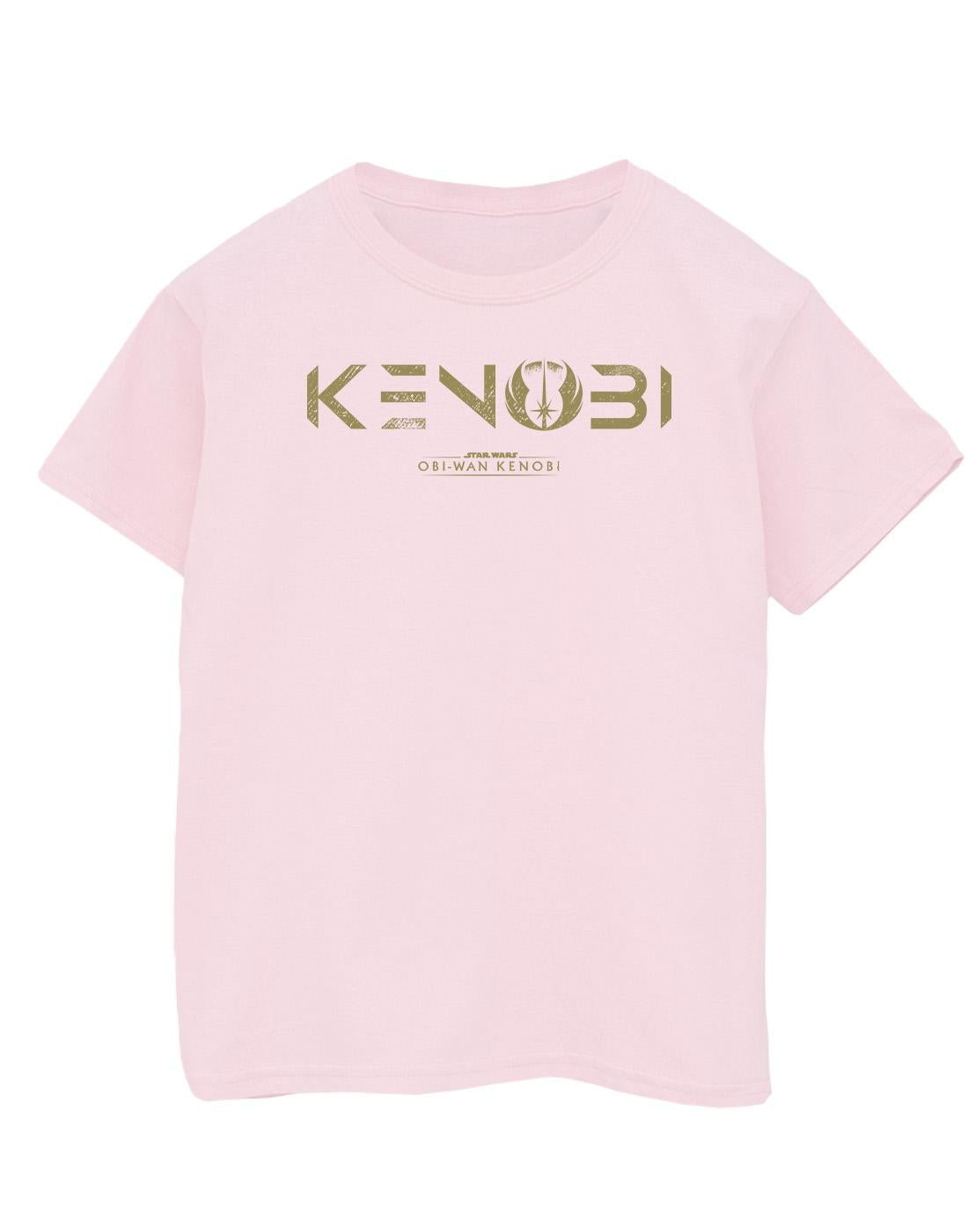 Baby Pink - Front - Star Wars Girls Obi-Wan Kenobi Logo Cotton T-Shirt