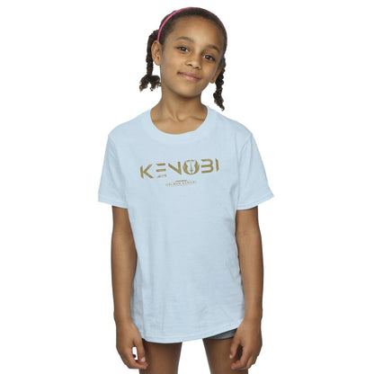 Baby Blue - Back - Star Wars Girls Obi-Wan Kenobi Logo Cotton T-Shirt