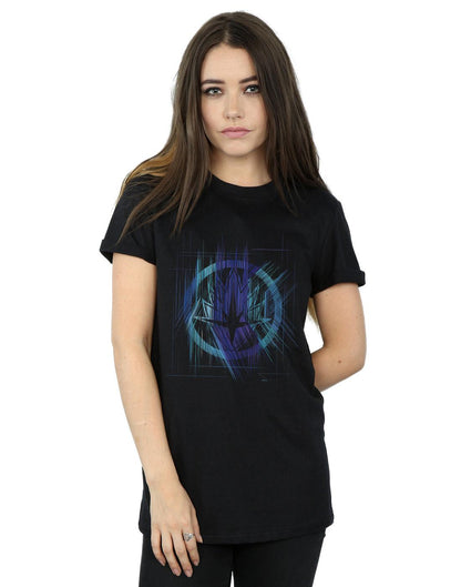 Black - Front - Marvel Womens-Ladies Avengers Infinity War Guardian Lines Cotton Boyfriend T-Shirt