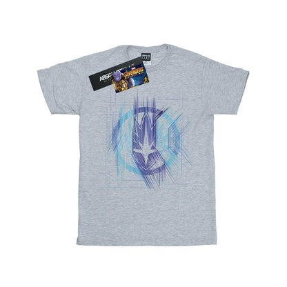 Sports Grey - Side - Marvel Womens-Ladies Avengers Infinity War Guardian Lines Cotton Boyfriend T-Shirt