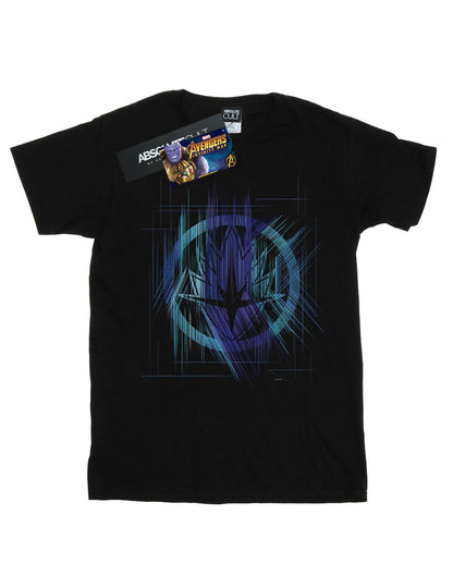 Black - Side - Marvel Womens-Ladies Avengers Infinity War Guardian Lines Cotton Boyfriend T-Shirt
