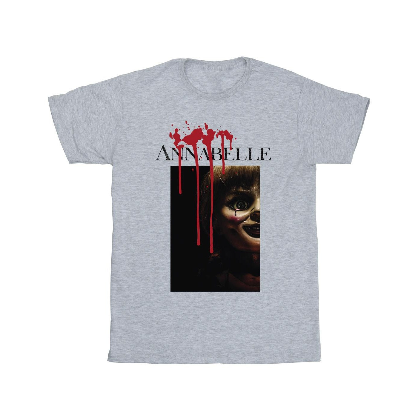 Sports Grey - Front - Annabelle Mens Peep Poster T-Shirt
