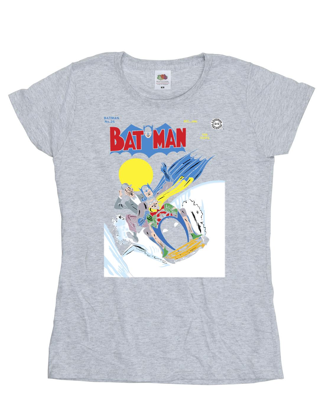 Sports Grey - Front - DC Comics Womens-Ladies Batman Snow Mobile Cotton T-Shirt
