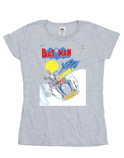 Sports Grey - Front - DC Comics Womens-Ladies Batman Snow Mobile Cotton T-Shirt