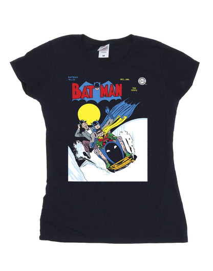 Navy Blue - Front - DC Comics Womens-Ladies Batman Snow Mobile Cotton T-Shirt
