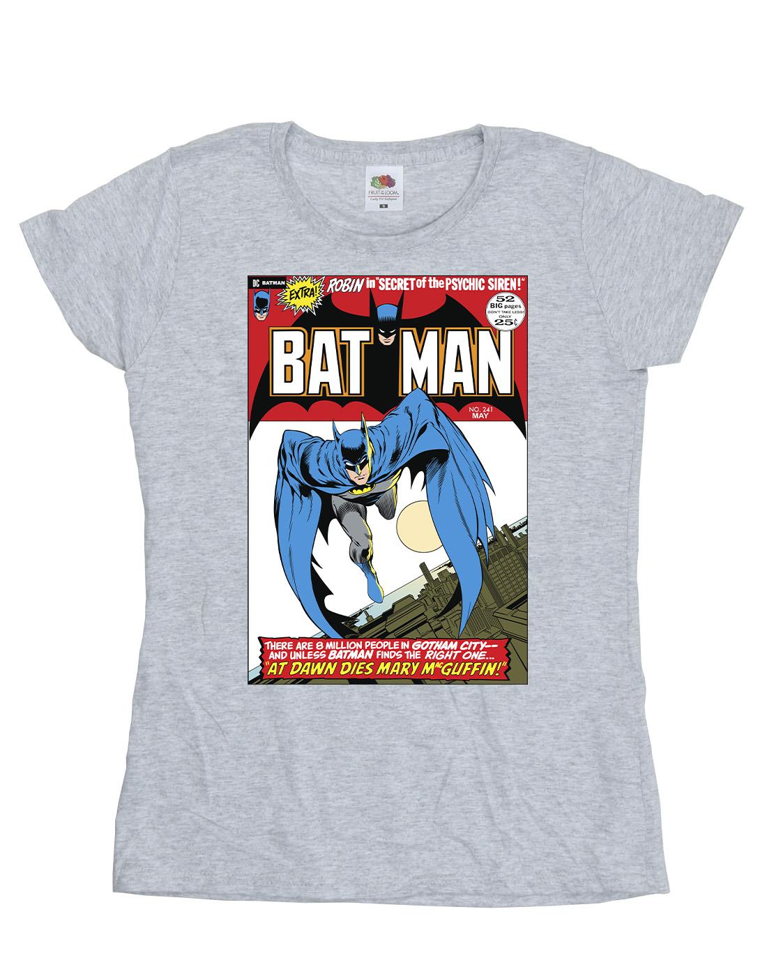 Sports Grey - Front - DC Comics Womens-Ladies Running Batman Cover Cotton T-Shirt