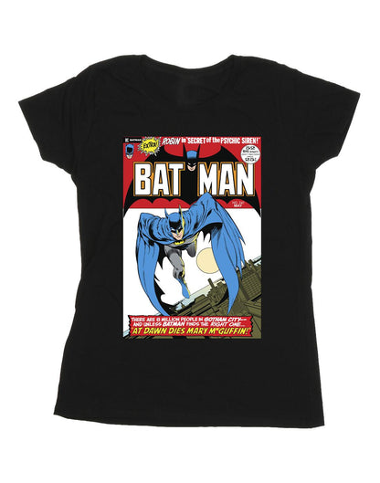 Black - Front - DC Comics Womens-Ladies Running Batman Cover Cotton T-Shirt