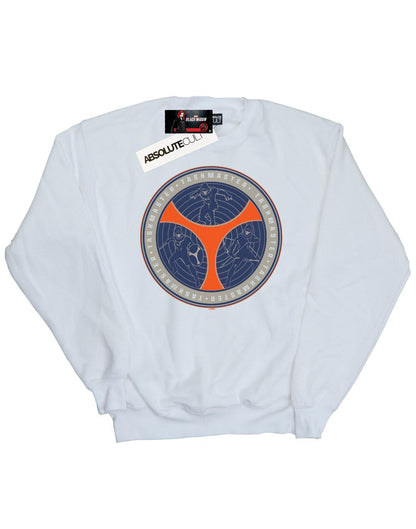 White - Front - Marvel Mens Black Widow Movie Taskmaster Shield Poses Cotton Sweatshirt