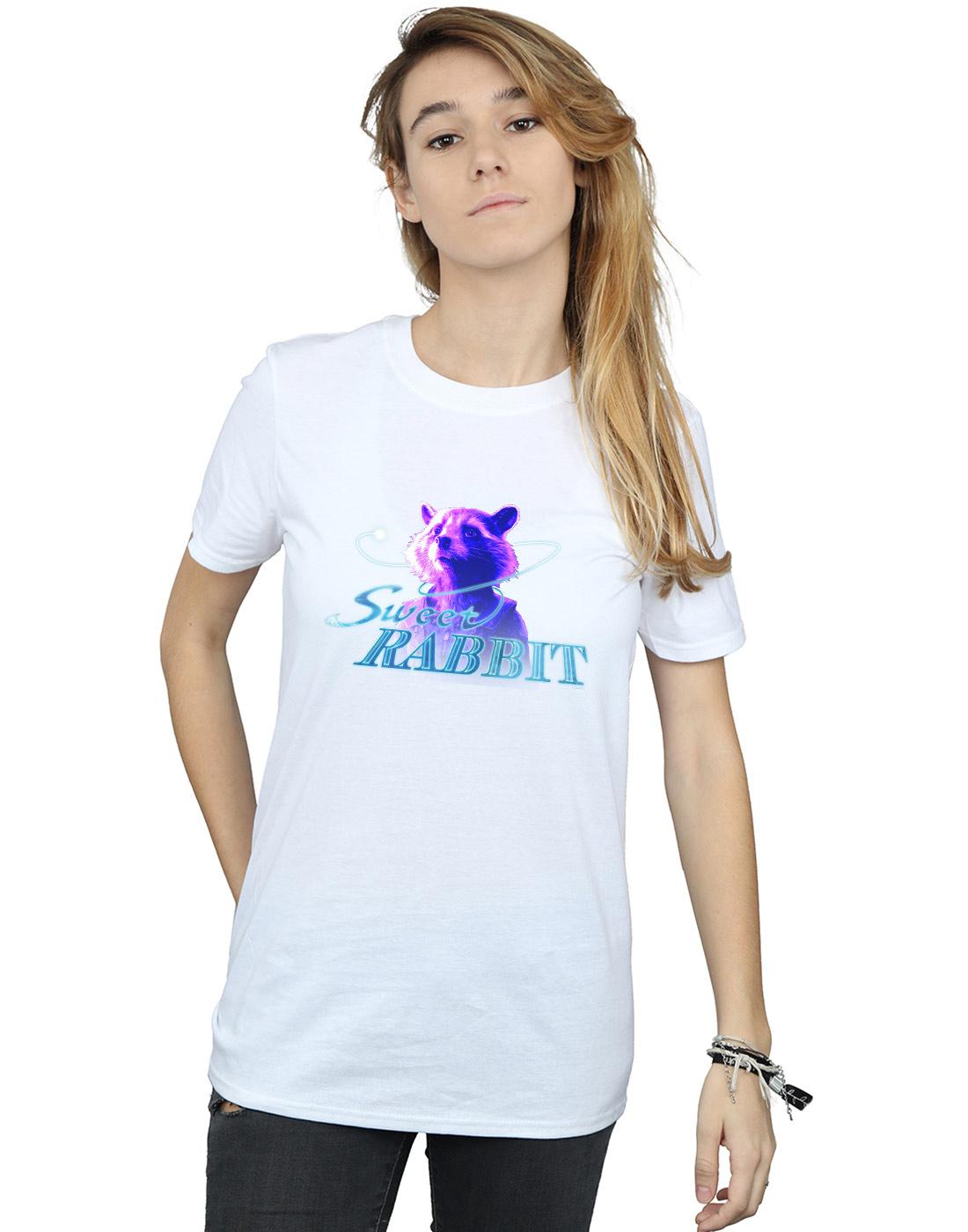 White - Back - Marvel Womens-Ladies Avengers Infinity War Sweet Rabbit Cotton Boyfriend T-Shirt