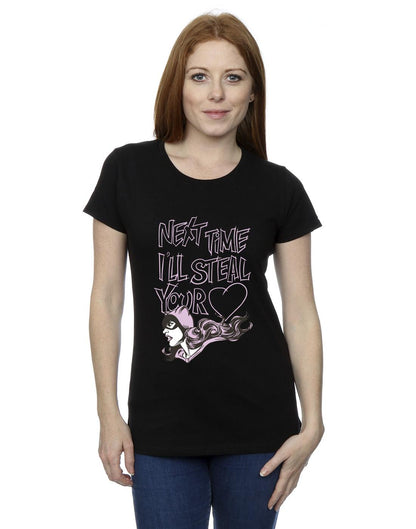 Black - Back - DC Comics Womens-Ladies Batman Batgirl I´ll Steal Your Heart Cotton T-Shirt