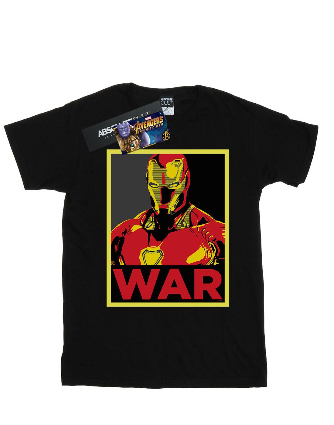 Black - Front - Marvel Womens-Ladies Avengers Infinity War Iron Man War Cotton Boyfriend T-Shirt