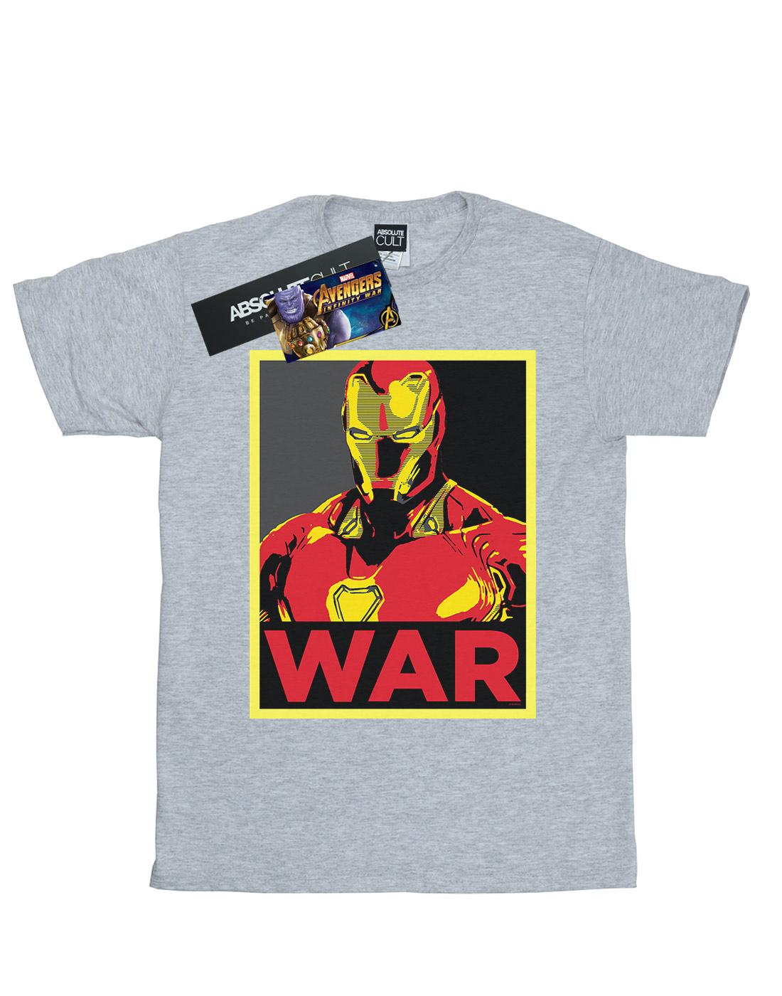 Sports Grey - Front - Marvel Womens-Ladies Avengers Infinity War Iron Man War Cotton Boyfriend T-Shirt