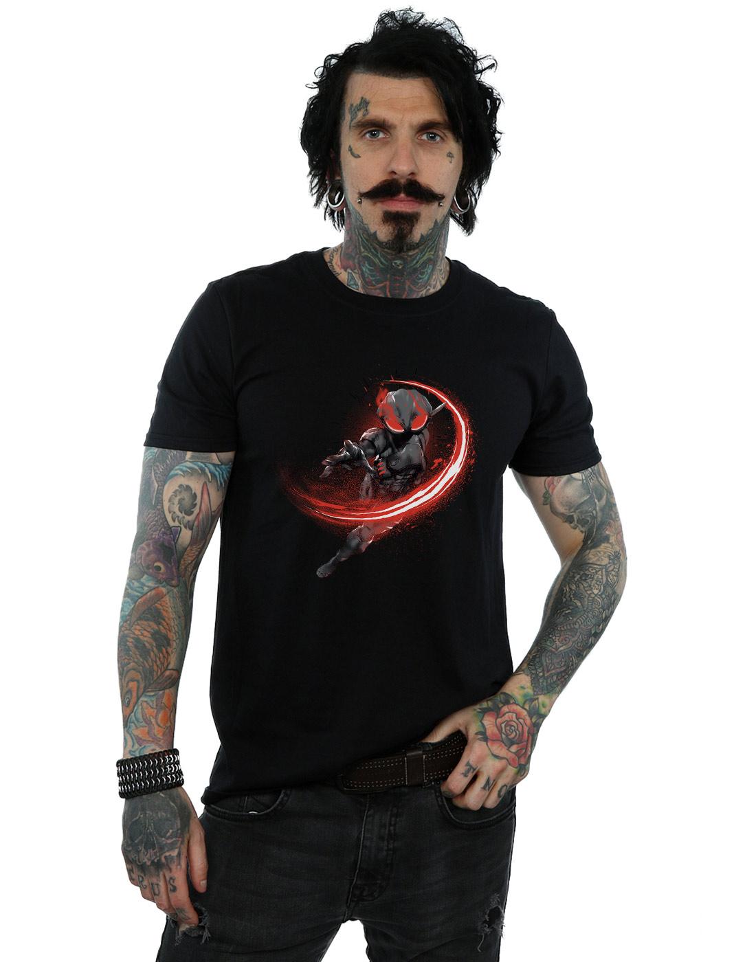 Black - Back - DC Comics Mens Aquaman Black Manta Flash T-Shirt