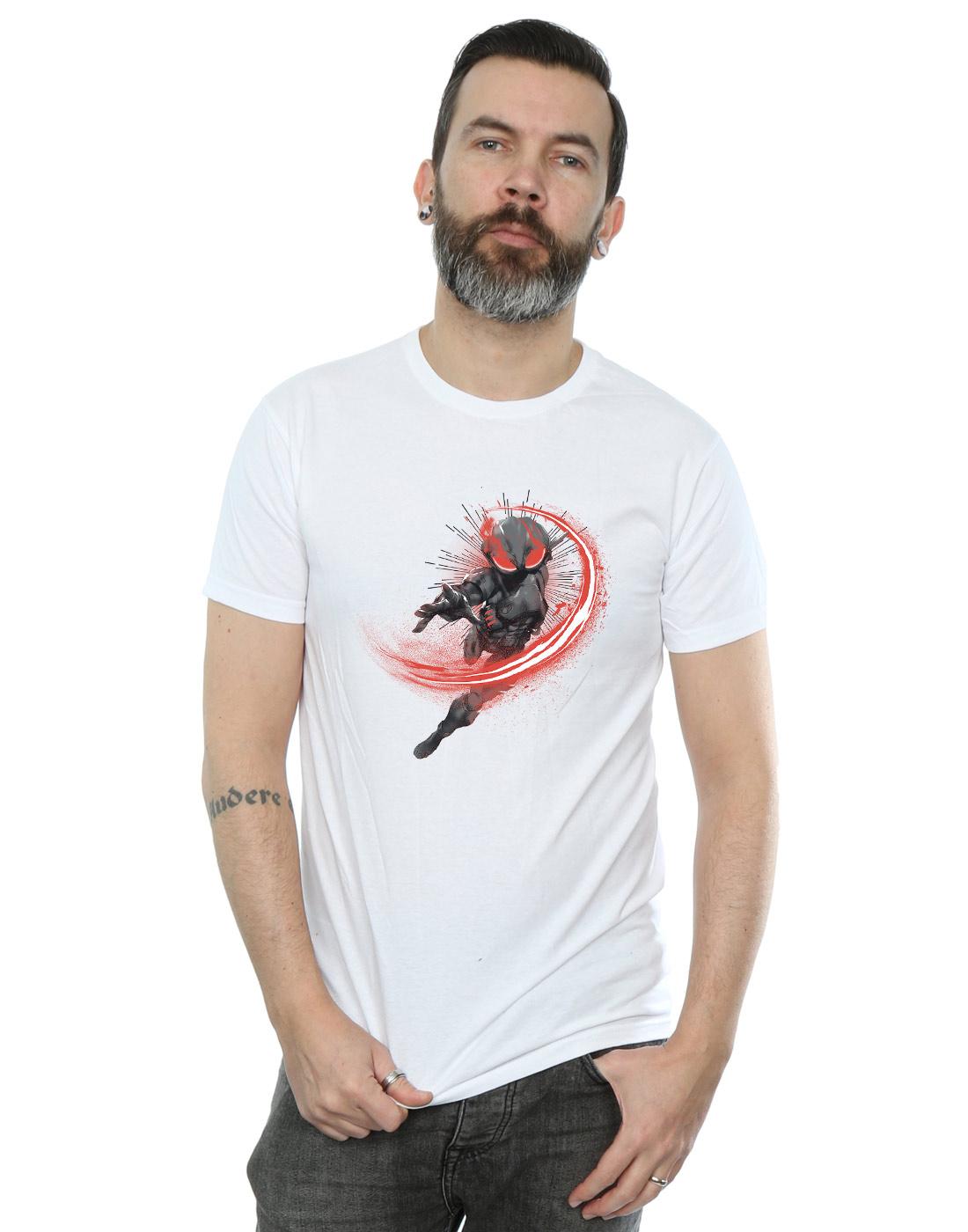 White - Back - DC Comics Mens Aquaman Black Manta Flash T-Shirt
