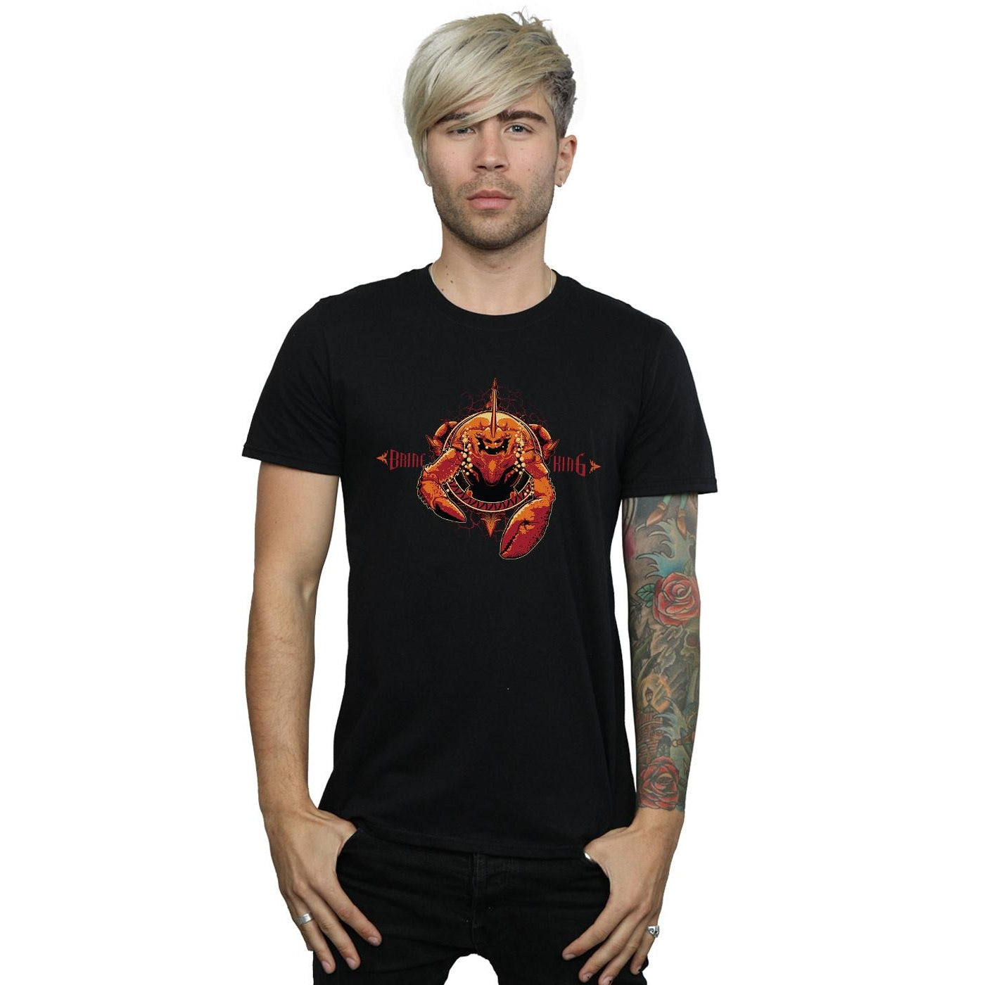 Black - Back - DC Comics Mens Aquaman Brine King T-Shirt