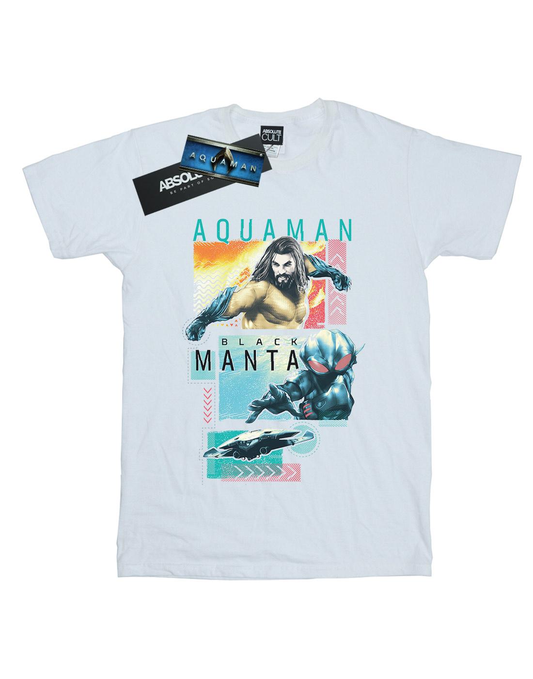 White - Front - DC Comics Mens Aquaman Character Tiles T-Shirt