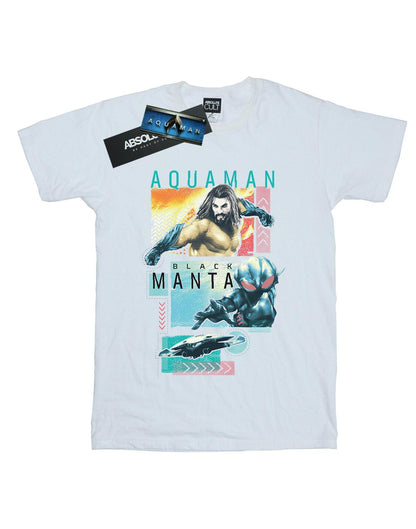 White - Front - DC Comics Mens Aquaman Character Tiles T-Shirt