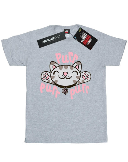 Sports Grey - Front - Big Bang Theory Womens-Ladies Soft Kitty Purr Cotton Boyfriend T-Shirt