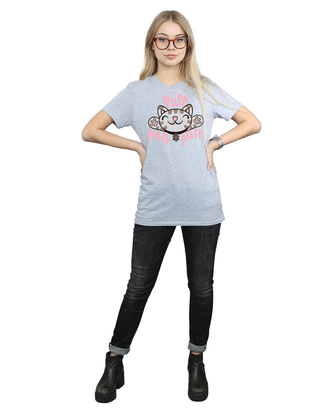 Sports Grey - Lifestyle - Big Bang Theory Womens-Ladies Soft Kitty Purr Cotton Boyfriend T-Shirt