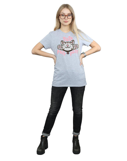 Sports Grey - Lifestyle - Big Bang Theory Womens-Ladies Soft Kitty Purr Cotton Boyfriend T-Shirt